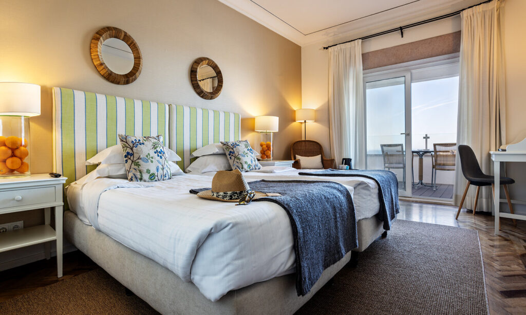 Elegant room interior in a Portugal small hotel, featuring handmade ceramics and local design touches.

Image source and rights Pestana
https://www.pousadas.pt/es/hotel/pousada-sagres